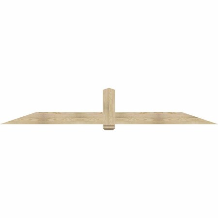 Ekena Millwork Eugene Rough Sawn Timber Gable Bracket, Douglas Fir, 108"W x 18"H x 2"D x 6"F, 4/12 Pitch GBW108X18X0206EUG00RDF